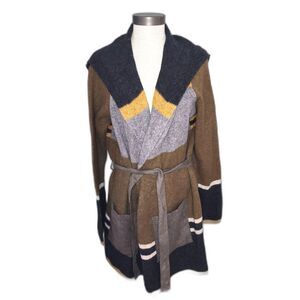 Anthropologie Multicolor Belted Cardigan